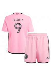 Fotbalové Dres Inter Miami Luis Suarez #9 Dětské Domácí Oblečení 2024-25 Krátký Rukáv (+ trenýrky)